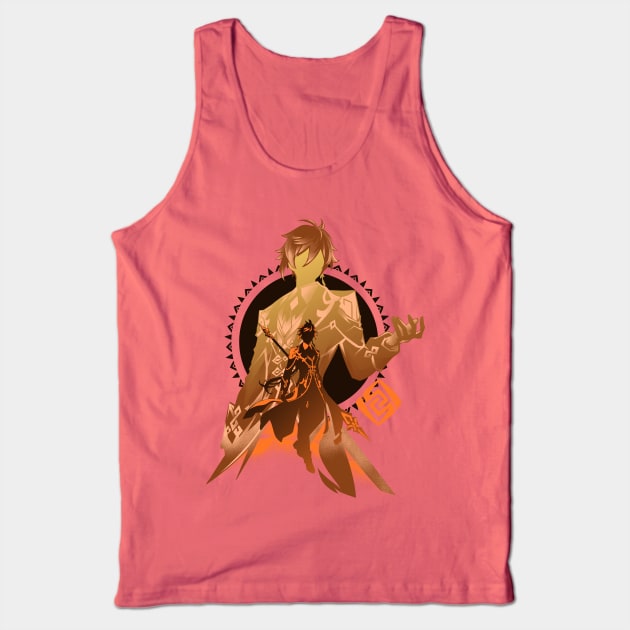 Colorful Zhongli Tank Top by plonkbeast